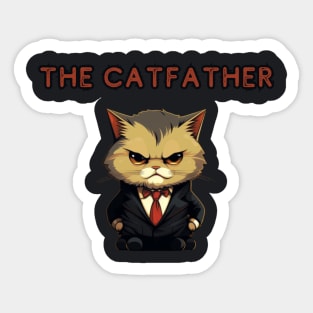 THE CATFATHER, minimalistic Sticker